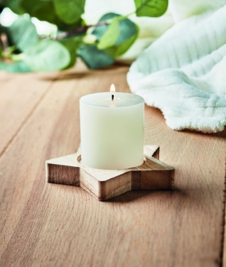 Logotrade corporate gift picture of: Candle on star wooden base