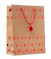 Gift paper bag with pattern, Red