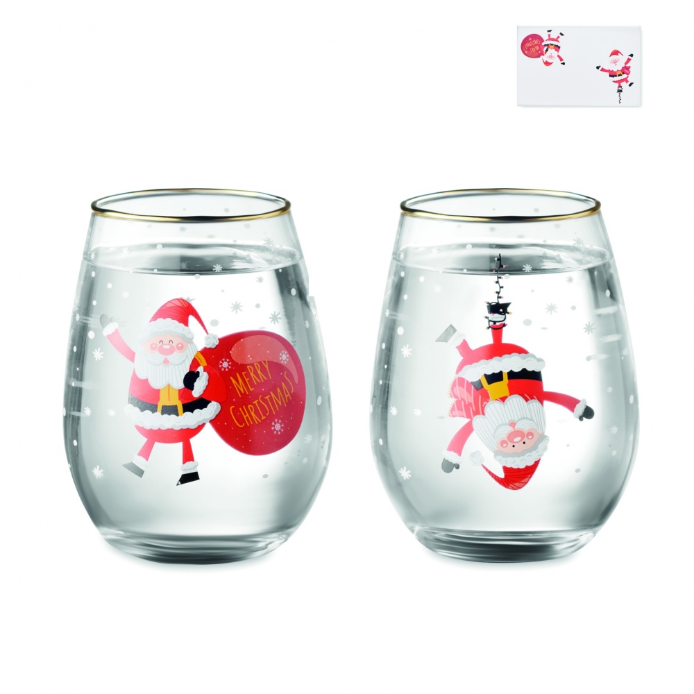 Logo trade advertising products picture of: Set of 2 Christmas glasses
