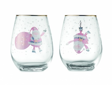 Logotrade promotional gift picture of: Set of 2 Christmas glasses