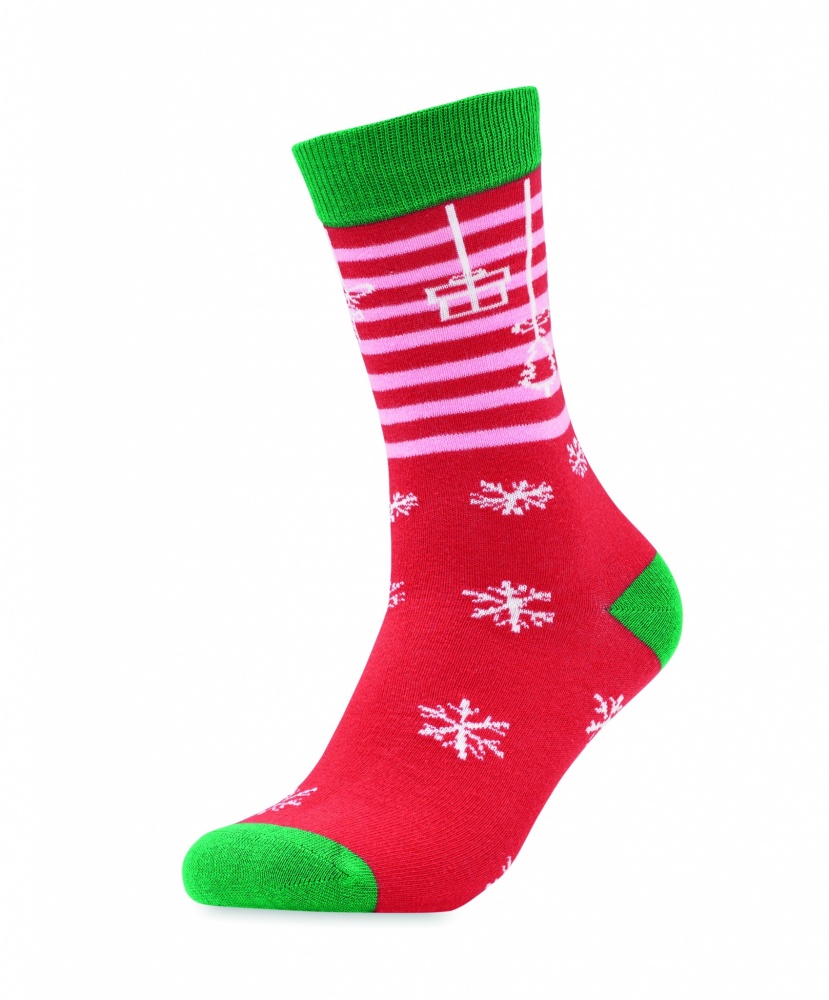Logo trade business gift photo of: Pair of Christmas socks L