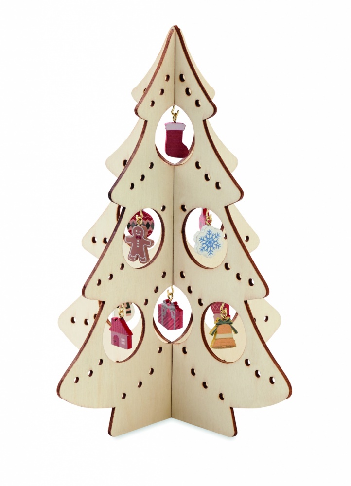 Logotrade promotional items photo of: Wooden Xmas tree decoration