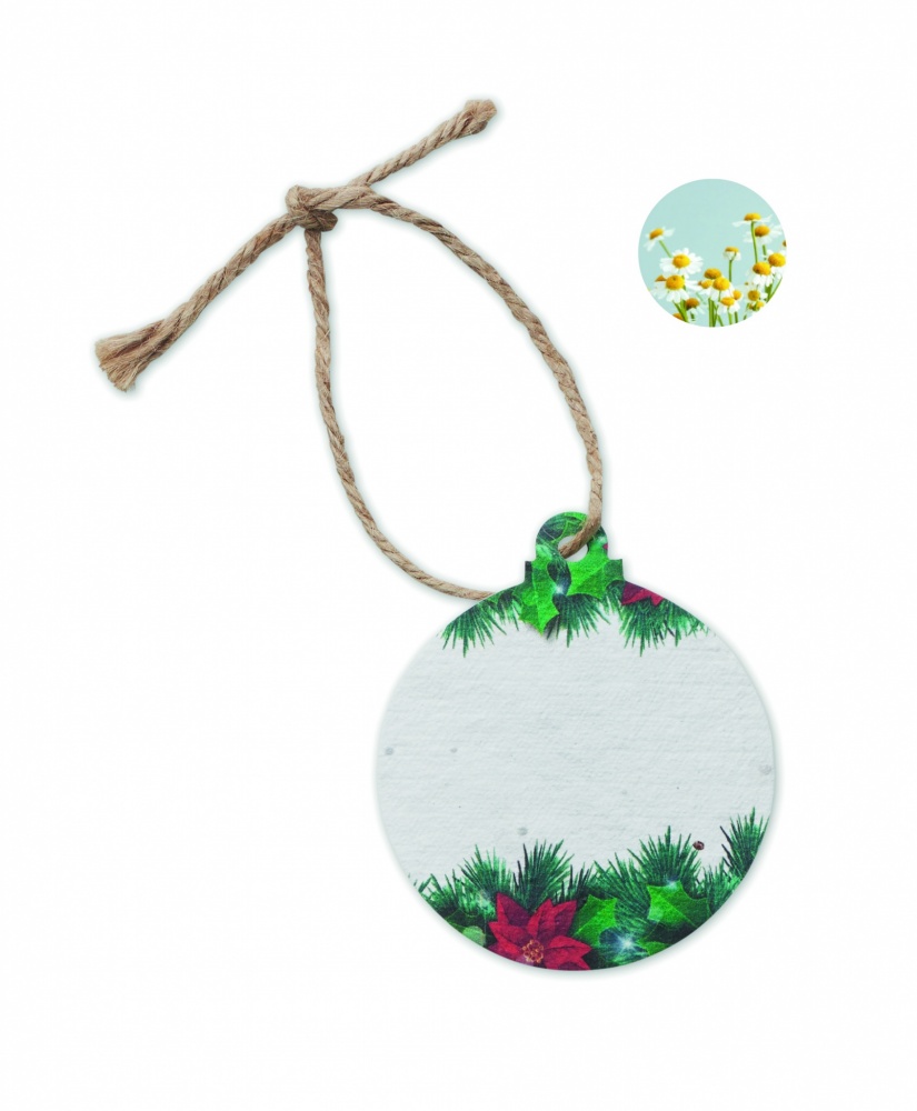 Logotrade corporate gift image of: Seed paper Xmas ornament