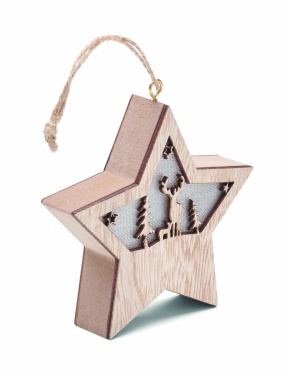Logo trade promotional item photo of: MDF star with light