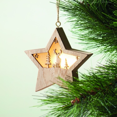 Logotrade promotional merchandise picture of: MDF star with light