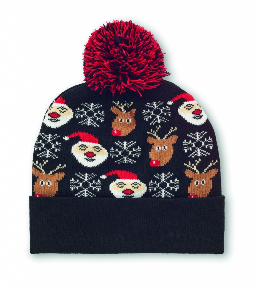 Logo trade corporate gifts image of: Christmas knitted beanie