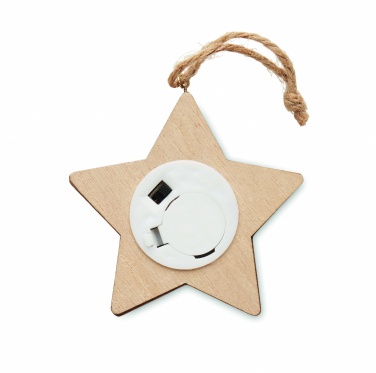 Logo trade promotional items picture of: Wooden weed star with lights