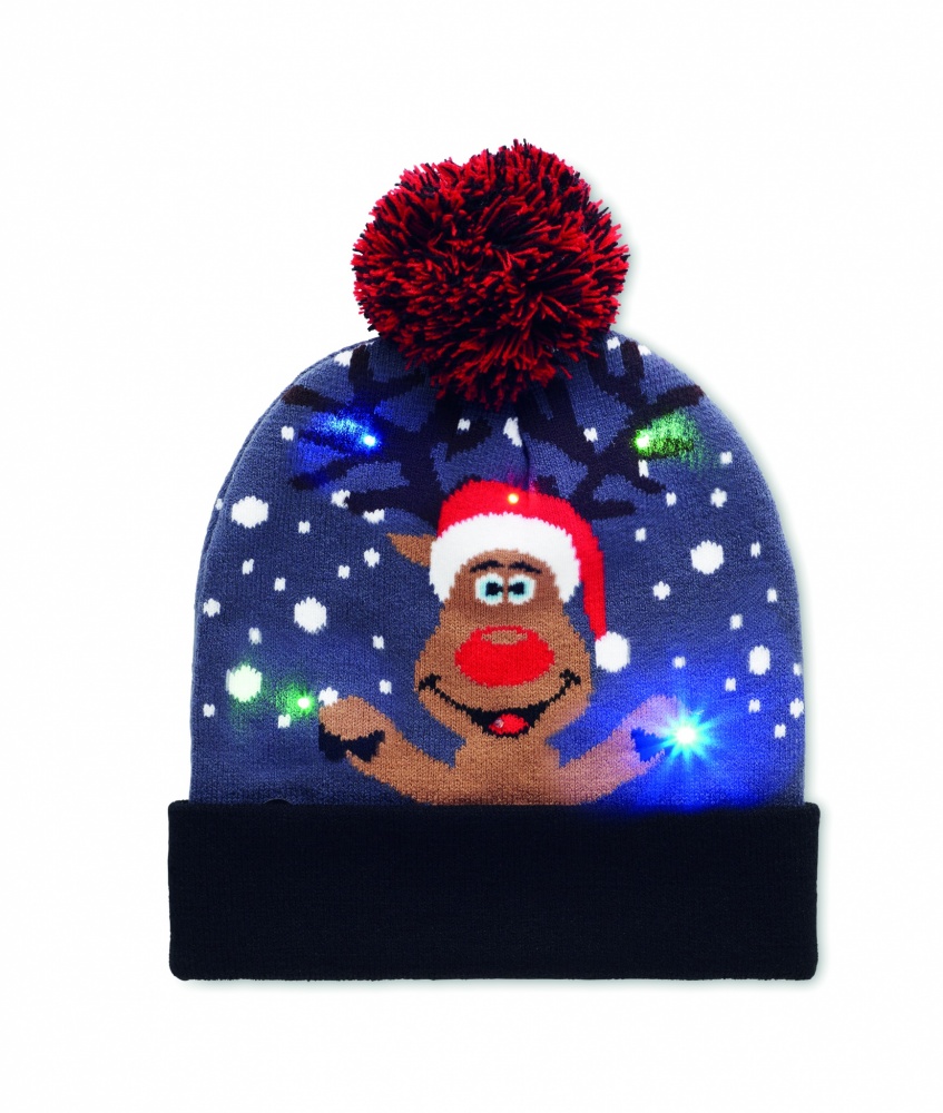 Logotrade promotional gift image of: Christmas knitted beanie LED