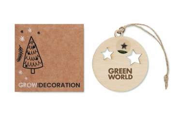 Logotrade promotional giveaway picture of: Wooden bauble shape hanger