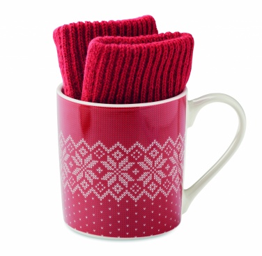 Logotrade promotional item image of: Winter gift mug and gloves set