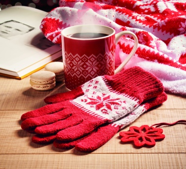Logo trade promotional products picture of: Winter gift mug and gloves set