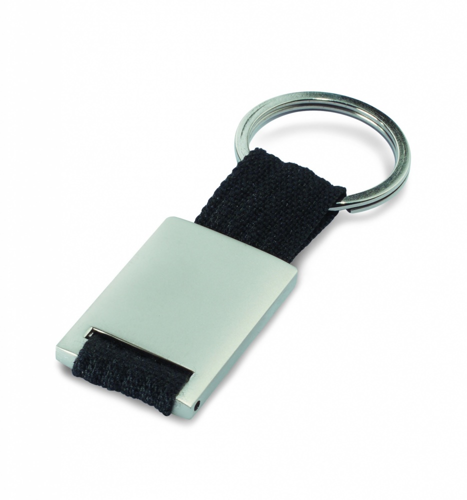 Logo trade promotional gifts image of: Metal rectangular key ring Espoo