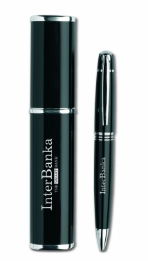 Logo trade corporate gifts image of: Metal twist ball pen