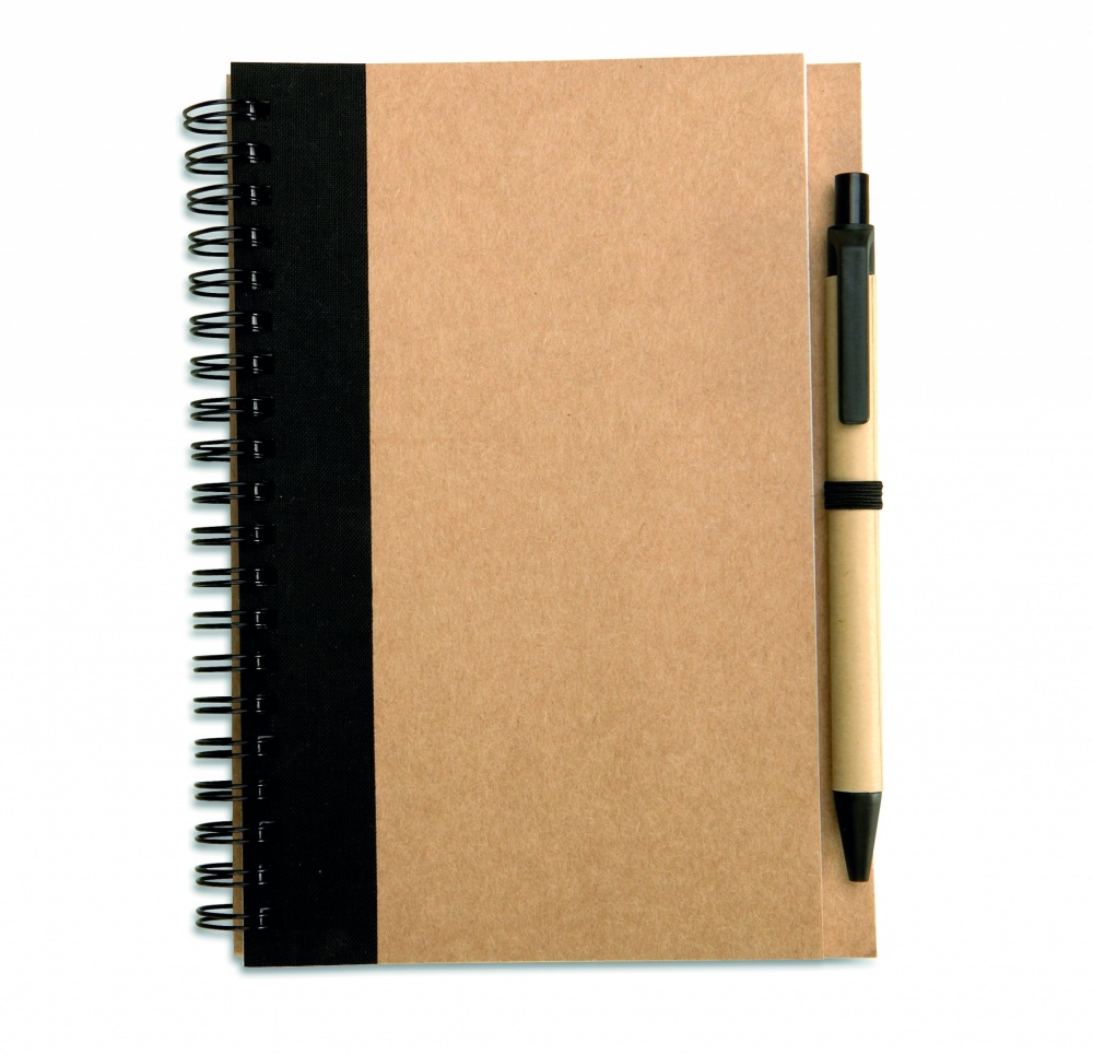 Logotrade business gift image of: B6 recycled notebook with pen