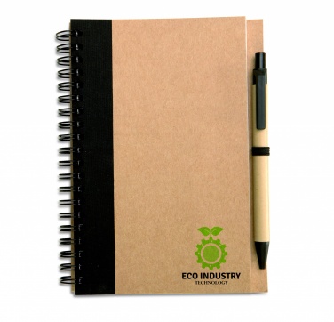 Logotrade promotional gift picture of: B6 recycled notebook with pen