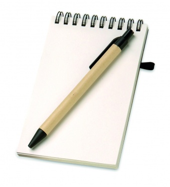 Logotrade corporate gift picture of: A6 recycled notepad with pen