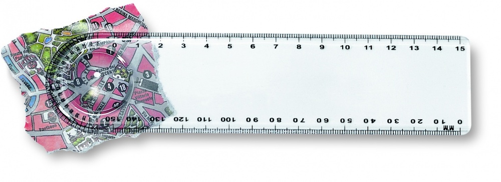 Logo trade corporate gifts image of: Ruler with magnifier