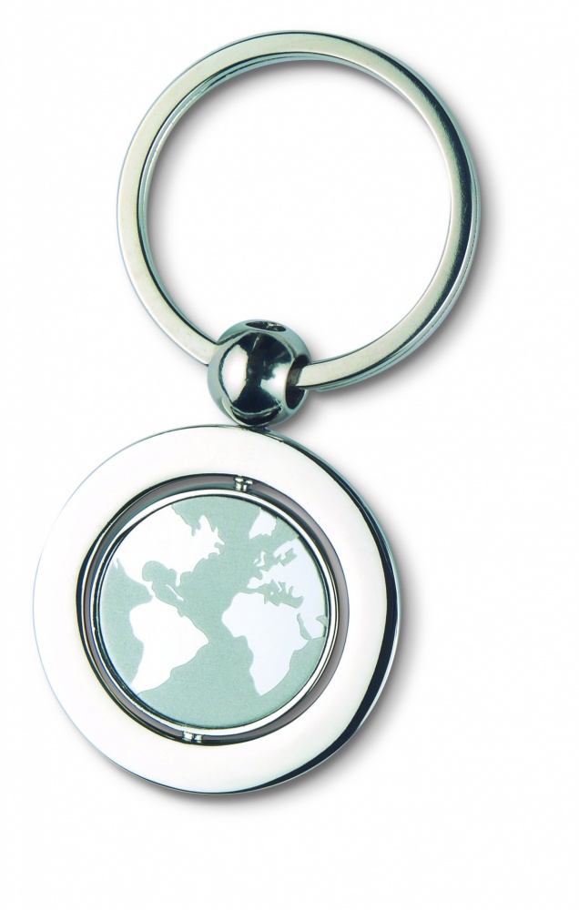 Logotrade advertising products photo of: Globe metal key ring  WORLD