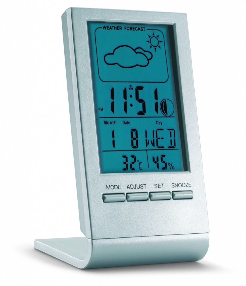Logotrade corporate gift image of: Weather station with blue LCD