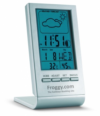 Logotrade promotional product image of: Weather station with blue LCD