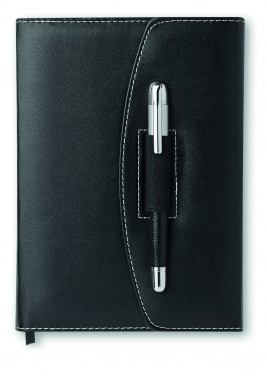 Logo trade promotional products image of: A5 notebook portfolio with pen