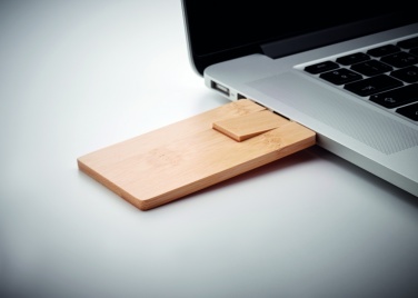 Logo trade promotional products image of: 16GB bamboo casing USB
