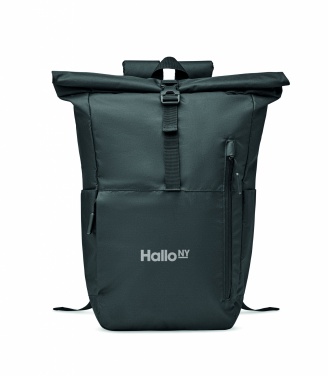 Logo trade promotional item photo of: 300D RPET rolltop backpack