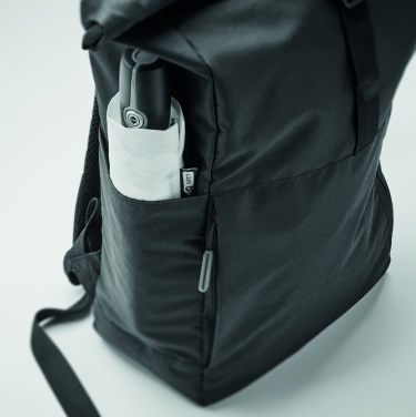 Logo trade corporate gifts picture of: 300D RPET rolltop backpack