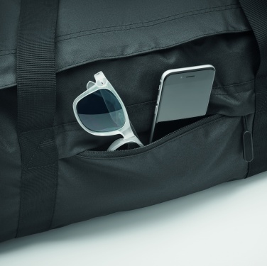 Logo trade promotional gifts image of: Large sports bag in 300D RPET