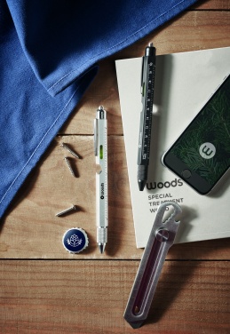 Logotrade promotional items photo of: Spirit level pen with ruler