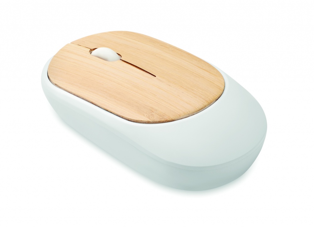 Logo trade promotional products image of: Wireless mouse in bamboo