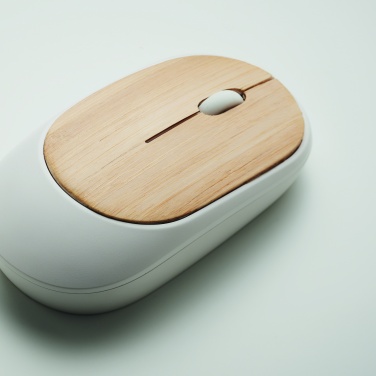 Logo trade corporate gifts picture of: Wireless mouse in bamboo
