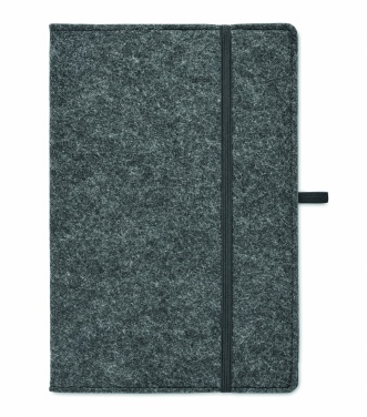 Logo trade promotional products image of: A5 notebook RPET felt