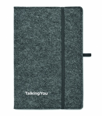 Logotrade promotional gift picture of: A5 notebook RPET felt