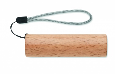 Logo trade advertising product photo of: Beech wood rechargeable torch