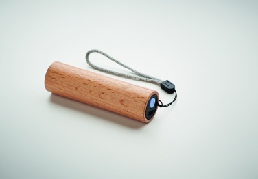 Logotrade promotional giveaway image of: Beech wood rechargeable torch