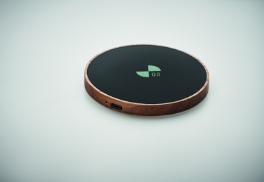 Logotrade promotional giveaways photo of: Wireless charger in acacia 15W