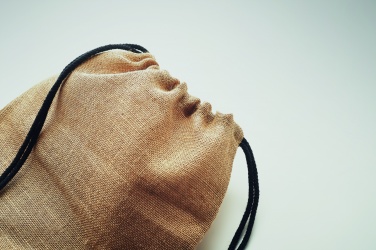 Logo trade promotional items picture of: Jute drawstring bag