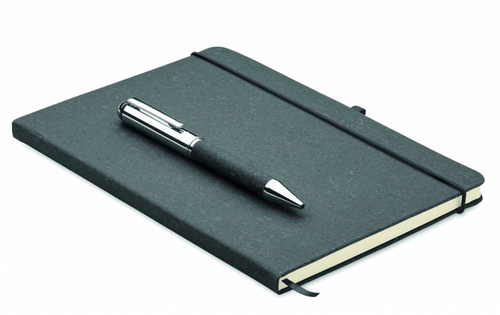 Logotrade promotional giveaway image of: Recycled leather notebook set