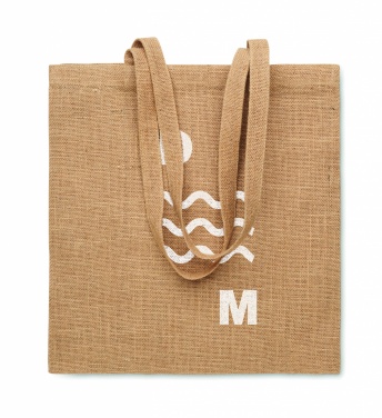 Logo trade promotional product photo of: Jute long handled shopping bag