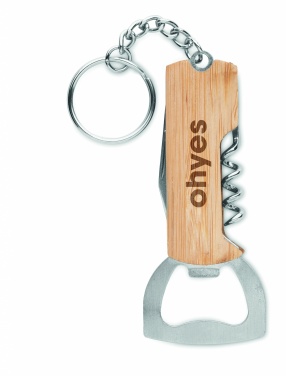 Logo trade promotional items image of: 3 in 1 bamboo pocket tool