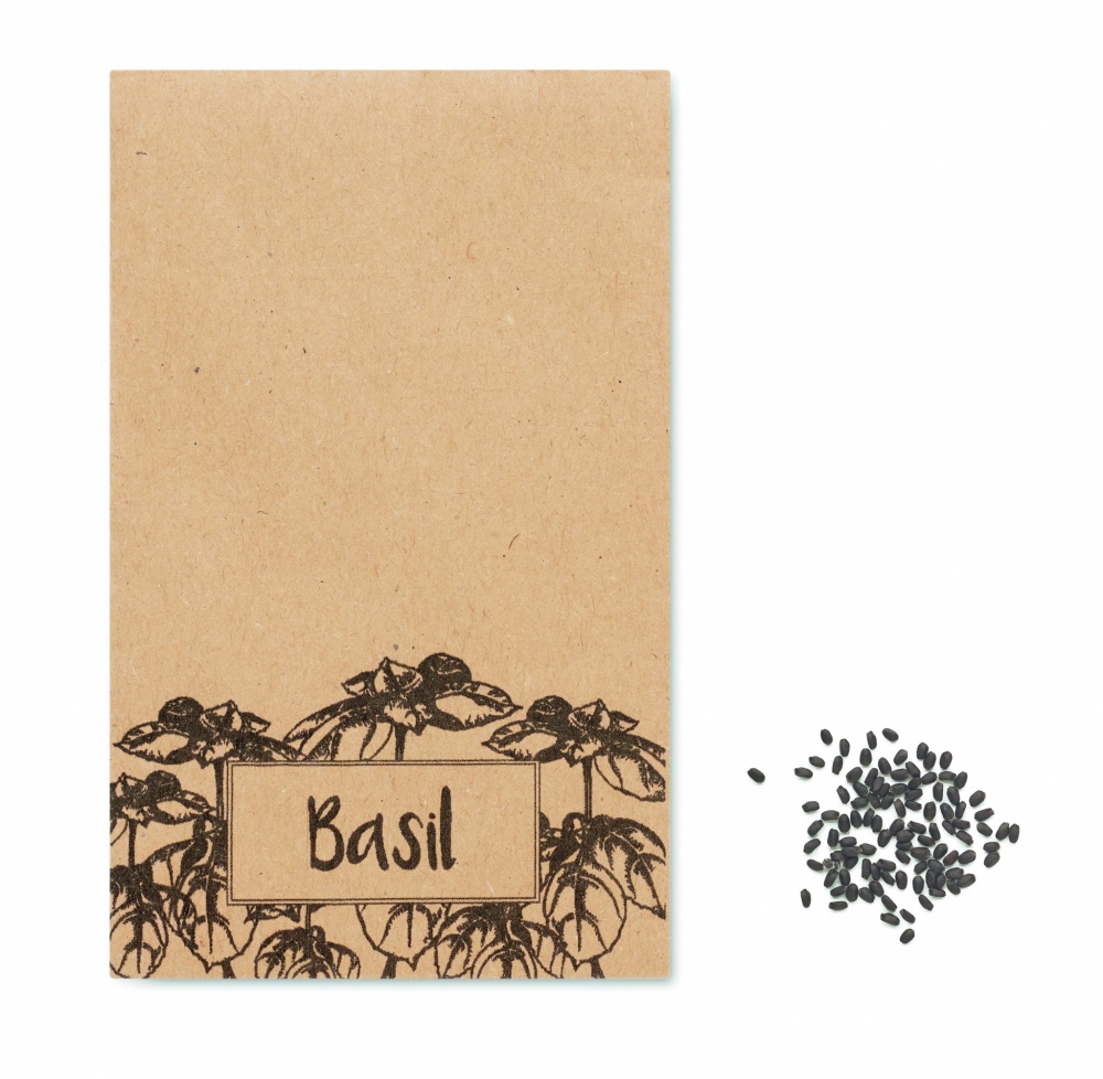 Logotrade promotional products photo of: Basil seeds in craft envelope