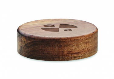 Logotrade business gift image of: Wireless charger in acacia 15W