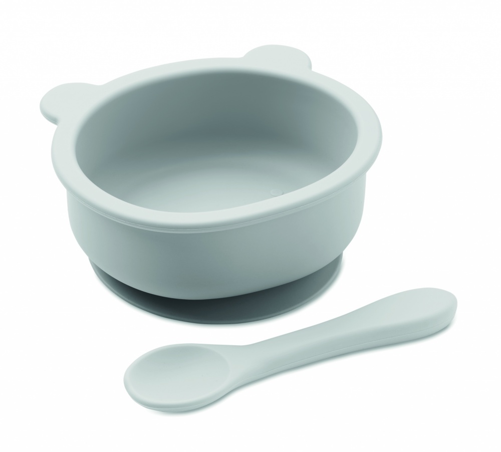 Logo trade promotional item photo of: Silicone spoon, bowl baby set