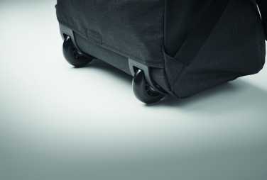 Logo trade corporate gift photo of: A portable backpack trolley with wheels, made of 600D RPET polyester