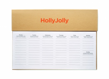 Logo trade promotional giveaways image of: Weekly desktop planner