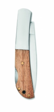 Logo trade business gift photo of: Foldable knife in acacia wood