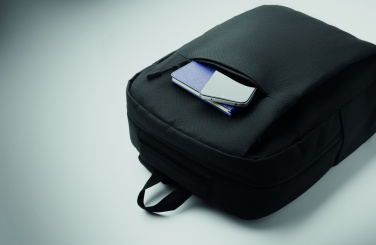 Logotrade promotional items photo of: Slim 15 inch laptop backpack made of 600D RPET polyester with a 210D lining and customizable printing