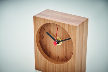 Logo trade promotional item photo of: Bamboo table clock