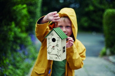 Logo trade promotional giveaways image of: Bird house in plywood
